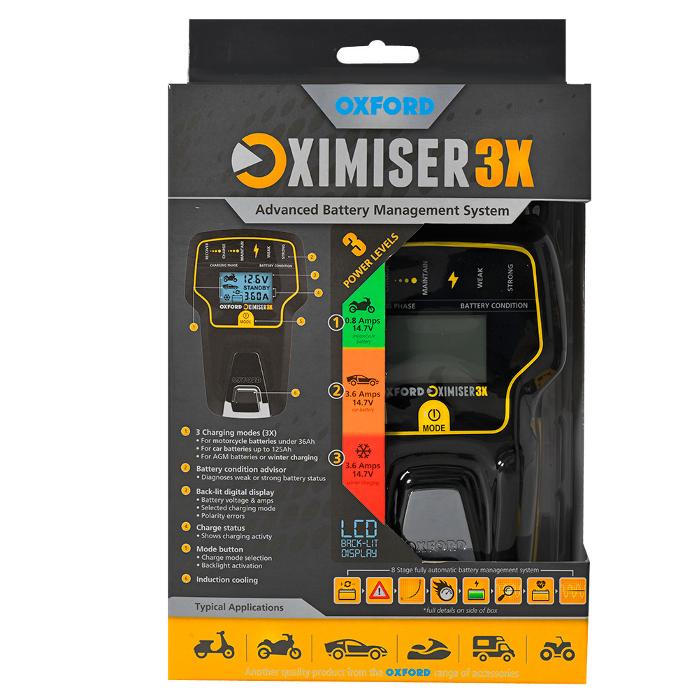 Chargeur Oximiser 3X OXFORD - Prise UK