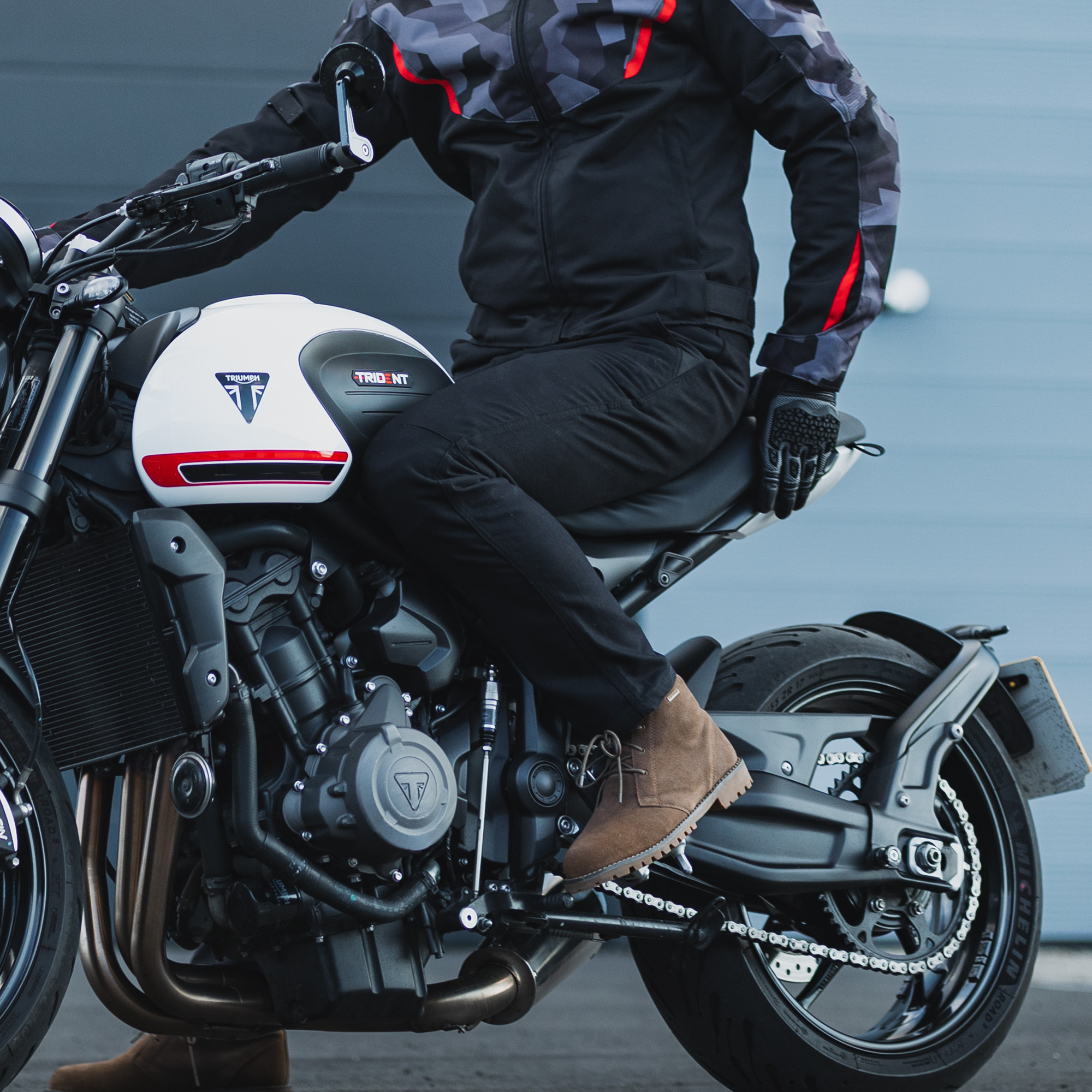 Pantalon Chino Moto Oxford Noir R 40 Homme - vue 3