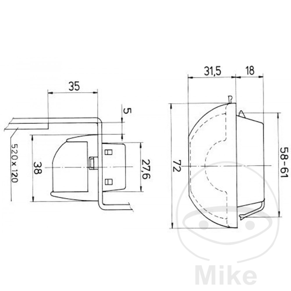 Suspension pour plaque d'immatriculation Jokon - vue 2