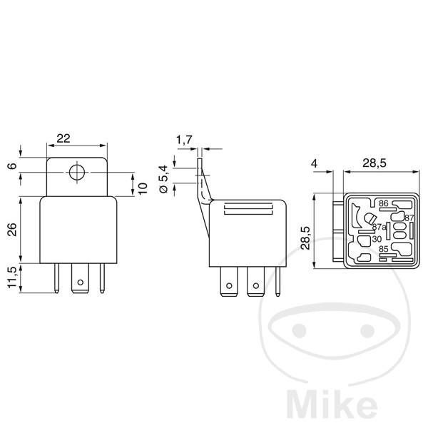 Relais de travail 24V 5 broches 20A Bosch - vue 5