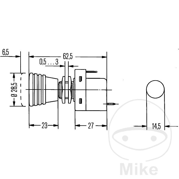 Commutateur Hella ZUG M KONTR 12V - vue 3