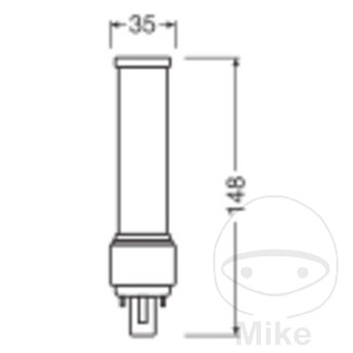Ampoule LED Ledvance Dulux D13EM 6W/830 G24D-1 - vue 2