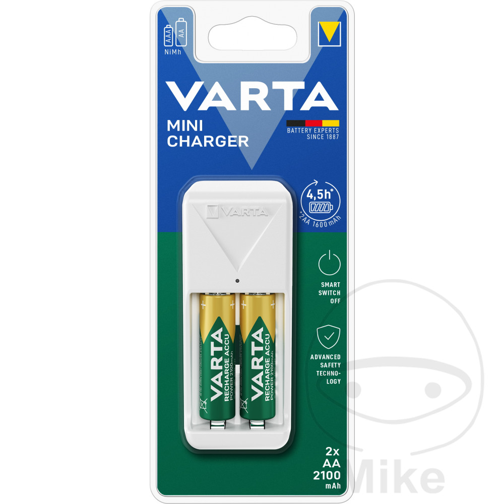 Chargeur de piles Varta Easy Mini avec 2 piles AA 2100 mAh - vue 2