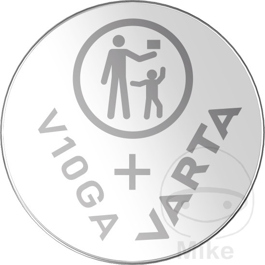 Pile Bouton V10GA Varta Alcaline Blister 1 pile - vue 2