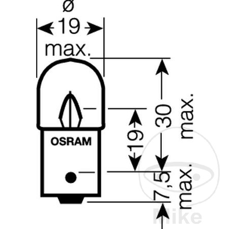 Ampoule phare avant 24V 10W BA15S Osram - Blister de 2 - vue 3