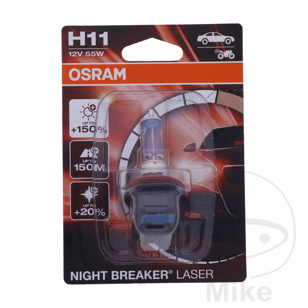 Ampoule H11 12V 55W Osram Night Breaker Laser