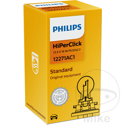 Ampoule clignotant 12V 16W jaune Philips - vue 2
