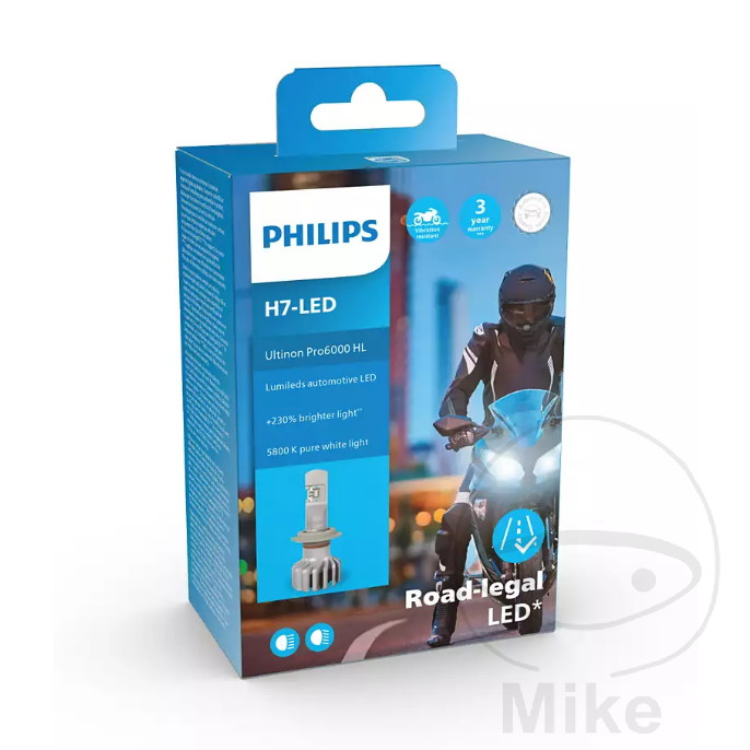 Philips Lampe Pro 6000 Phare avant H7 LED pour moto - vue 2