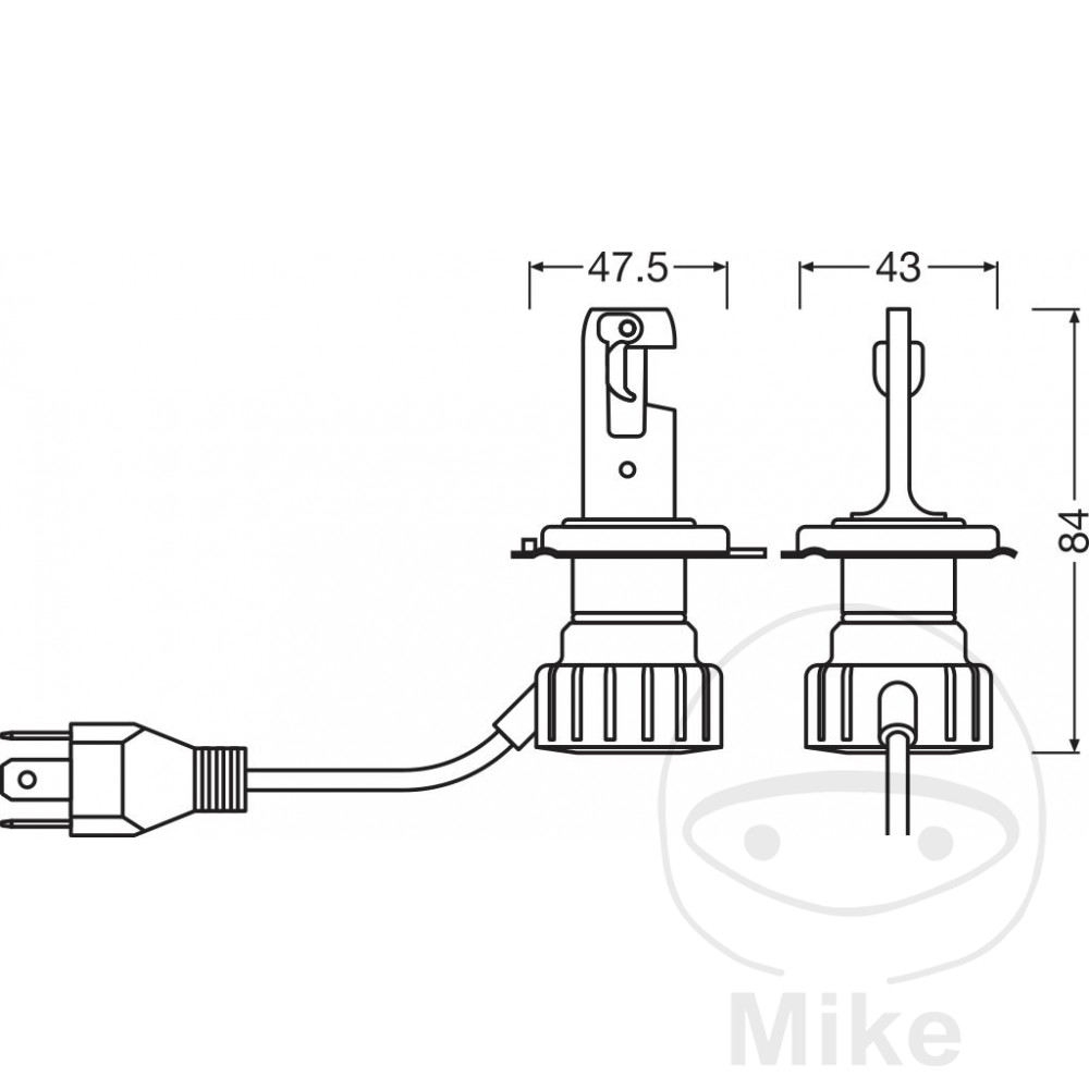 Ampoule LED Osram Night Breaker Moto Smart H4 - vue 3