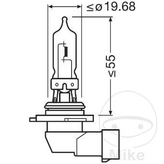 Ampoule HB3 12V 60W Osram - vue 3
