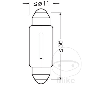 Ampoule 12V 5W SV8.5-8 Osram - vue 3