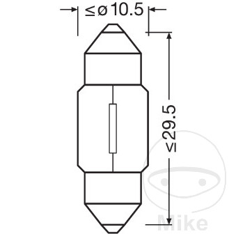 Ampoule 12V 10W SV8.5-8 Osram - vue 2