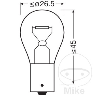 Ampoule 12V 21W BAU15S Osram - vue 4