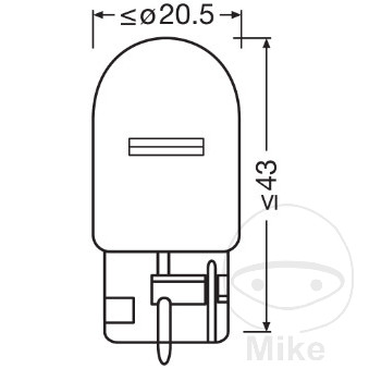 Ampoule 12V 21W W3X16D Osram - vue 4