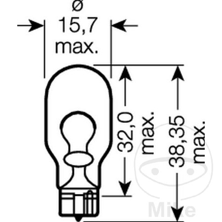 Ampoule 12V 16W W2.1x9.5 Osram JMP 1590193 - vue 2
