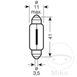 Ampoule 12V 5W SV8.5-8 Osram - vue 2