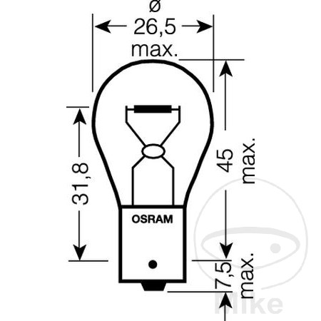 Ampoule phare avant 24V 21W BA15S Osram JMP 1590208 - vue 2