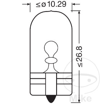 Ampoule 12V 5W W2.1X9.5D Osram - Blister de 2 - vue 3