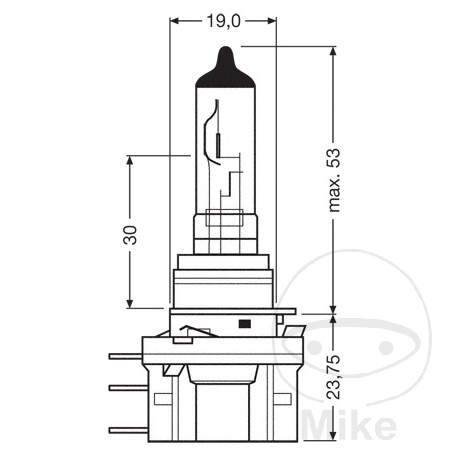 Ampoule H15 12V 15/55W Osram - vue 2
