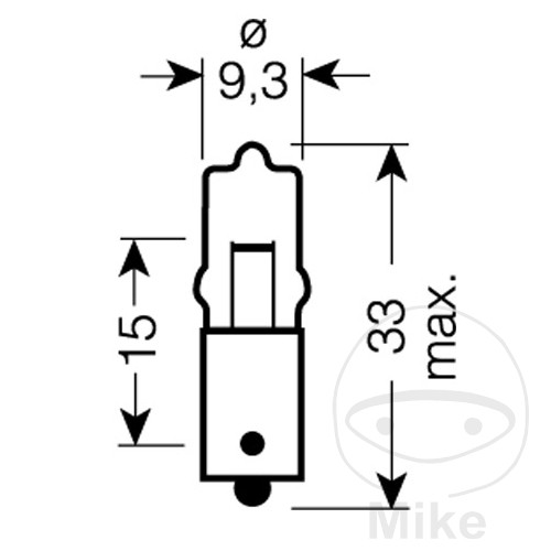 Ampoule halogène 12V 10W BA9S Osram Miniwatt - vue 2