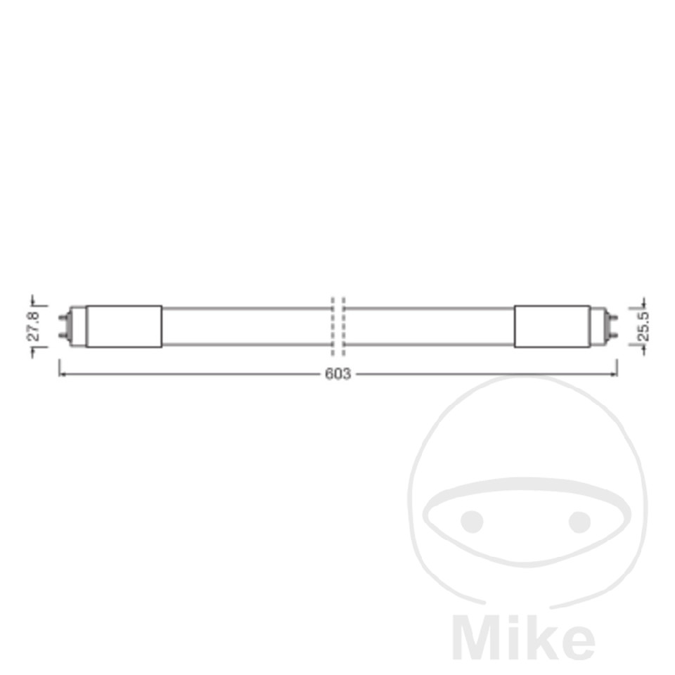Tube LED T8 7.5W 865 600mm Ledvance - vue 2