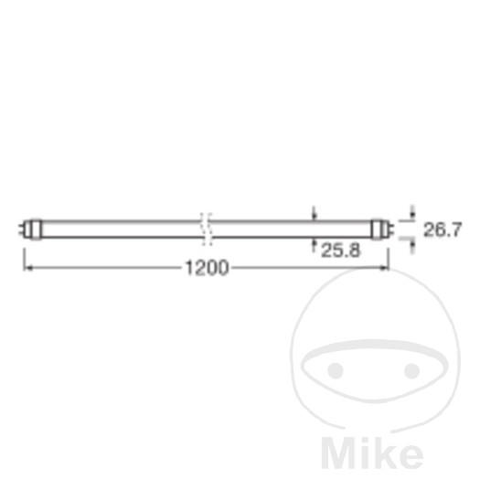 Tube LED T8EM 15.6W/830 Ultra OUTPUT P 1200 mm Ledvance - vue 2