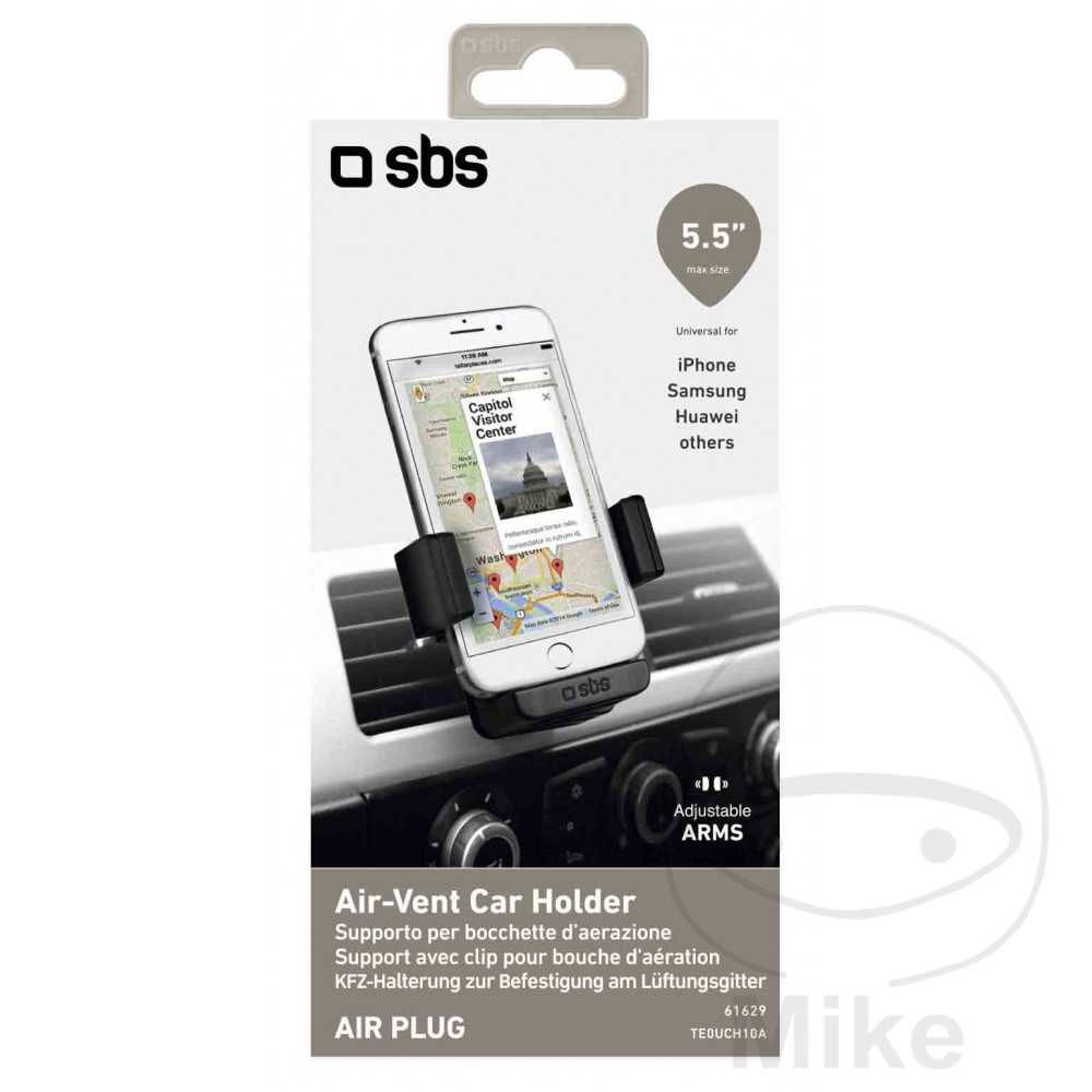 Support smartphone voiture universel SBS pour grilles d'aération - vue 2