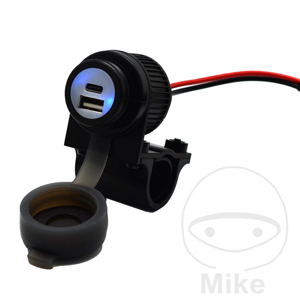 Prise double USB Charge rapide USB A+C 3A Albrecht Auto-Zubehör - vue 3