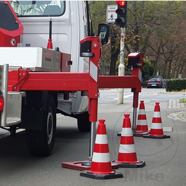 Cône de signalisation 500 mm réfléchissant rouge/blanc DIN EN 13422 EDE - vue 5