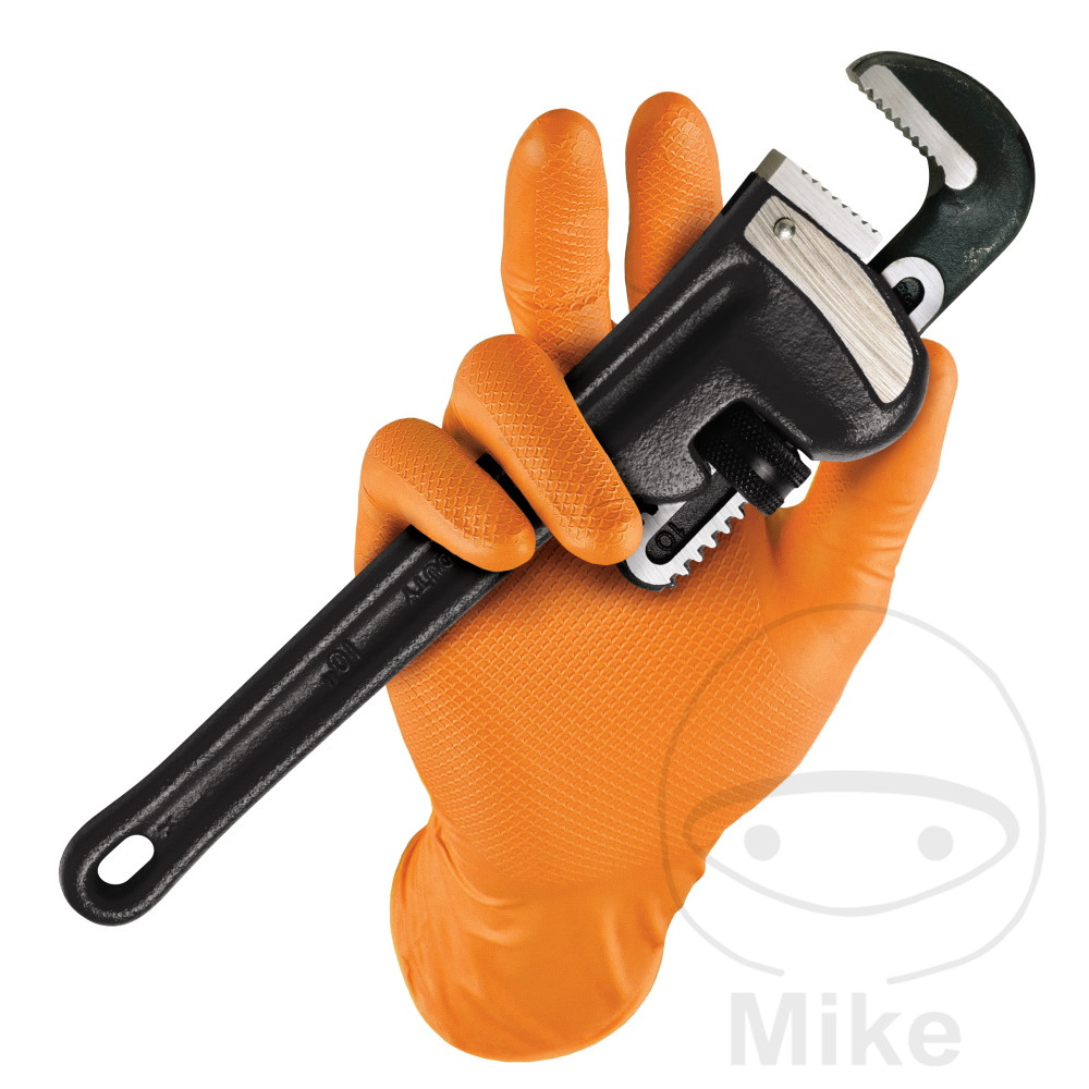 Gants jetables orange Grippaz NBR - 50 pièces - vue 4