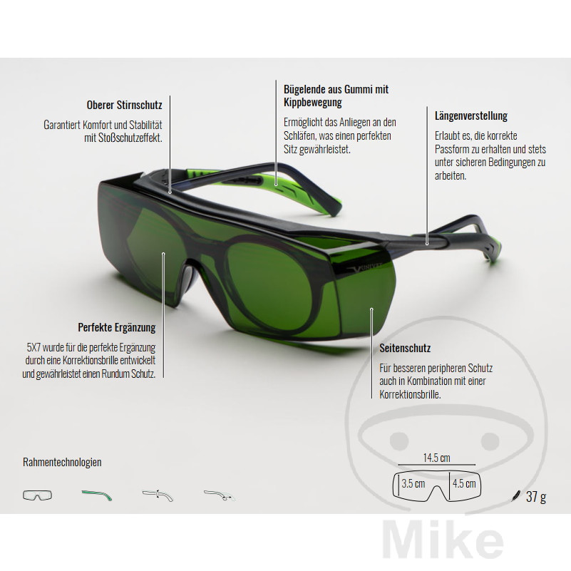 Lunettes de soudage antirayures Univet - vue 3