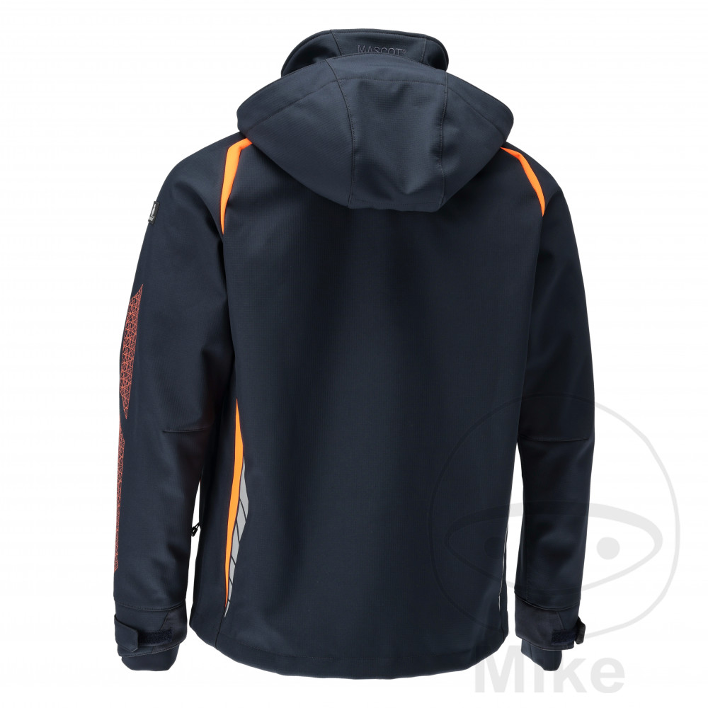 Veste softshell Mascot MCT grise taille M capuche noir-bleu/orange - vue 3