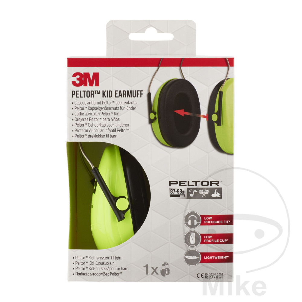 Casque anti-bruit 3M Peltor enfant 27dB vert néon - vue 2