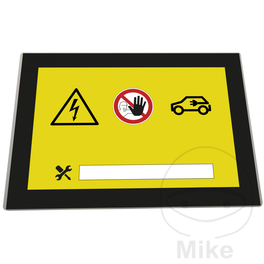 Carte de signalisation pour véhicules électriques noir-jaune Eichner - vue 2