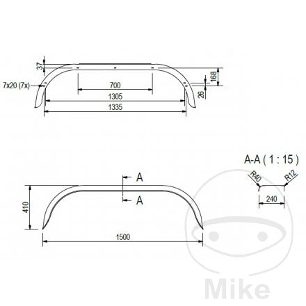 Remorque Bierhake Fender Tandem galvanisée D2420/12 - vue 2