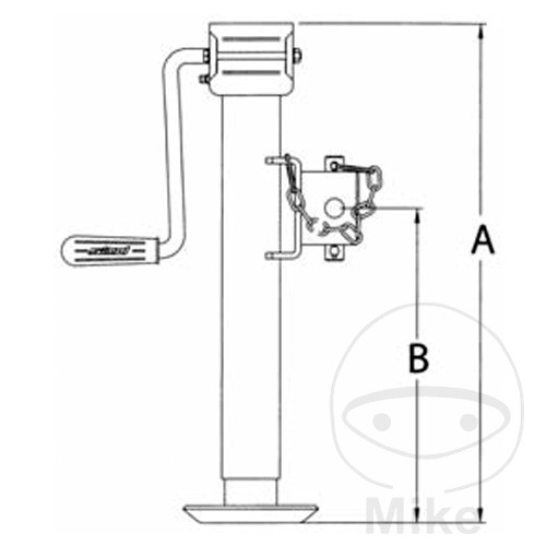 Béquille de soutien galvanisée pliable 57 mm 560 mm Bierhake - vue 2