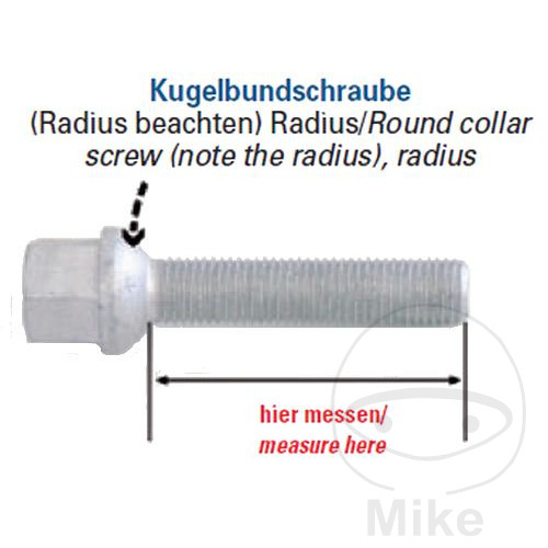 Boulon de roue M14X1.5X40 Collier H&R - vue 2