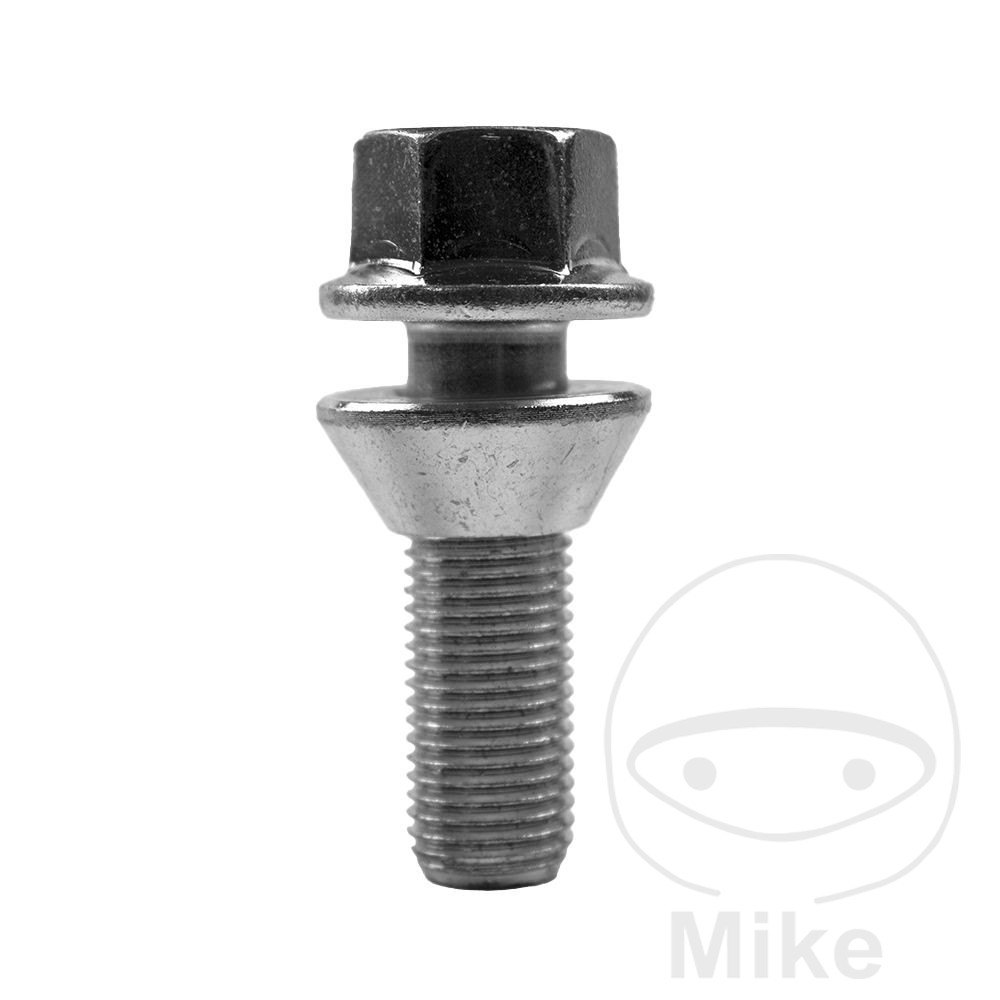 Goujon de roue M14X1.5X34 collerette 19 argent paquet de 10 pièces SCC Fahrzeugtechnik