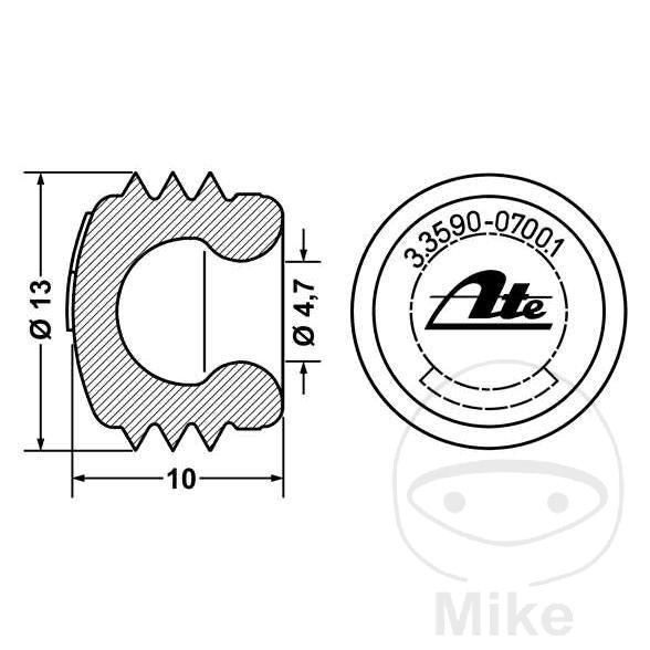 Capuchon anti-poussière 13 mm ATE MQ 4420301 - vue 2