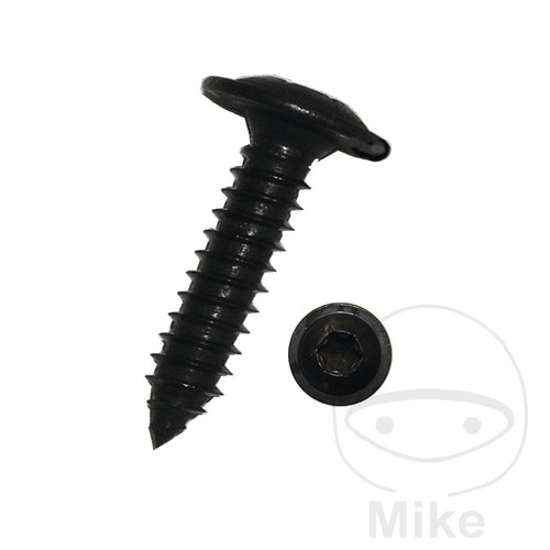 Vis tôle flange 4.2x16 Torx noir galvanisée 2A Dresselhaus