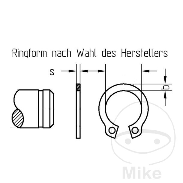 Circlip A 25x1,2 471 Dresselhaus - Pack de 15 pièces - vue 2