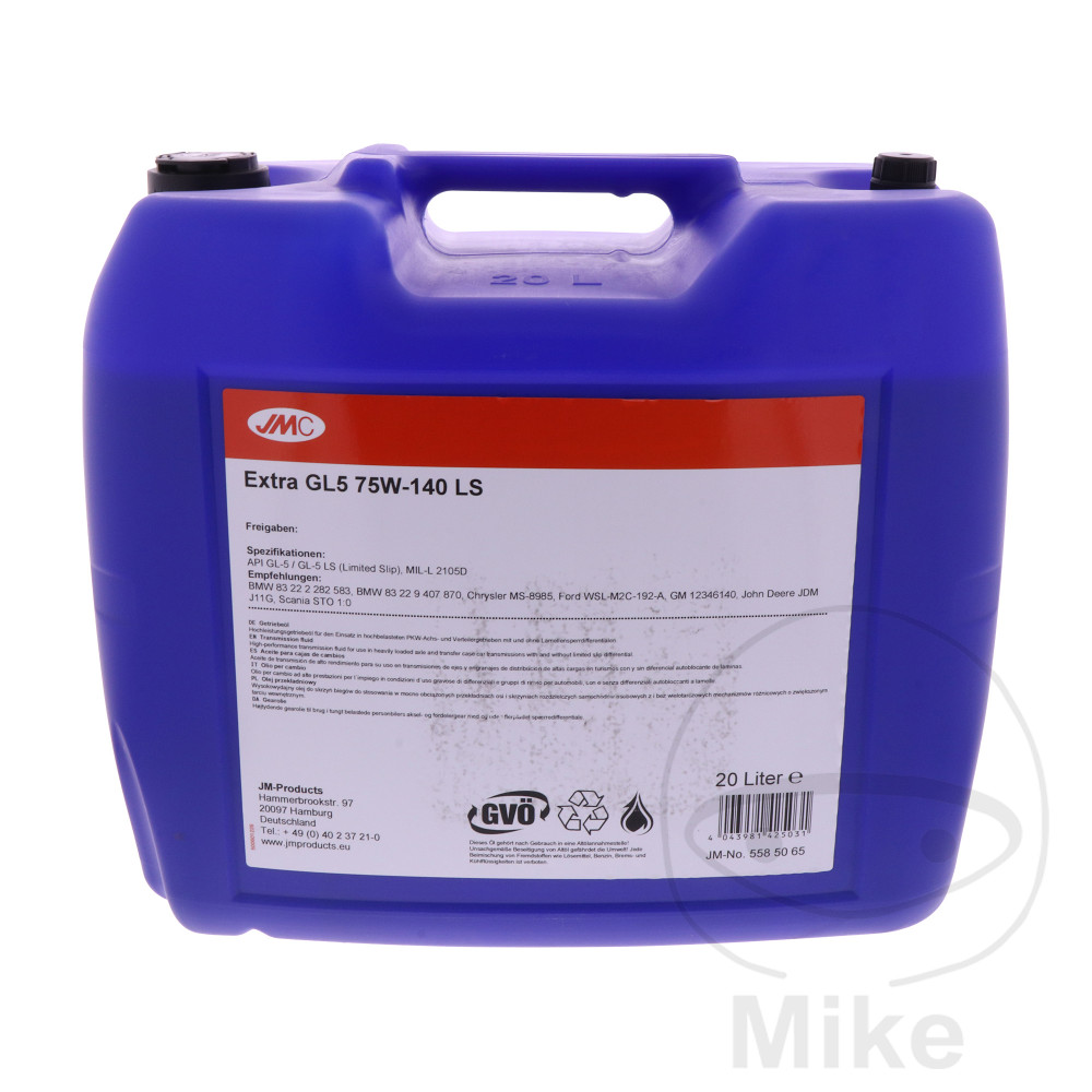 Huile boîte de vitesses 75W140 20L JMC