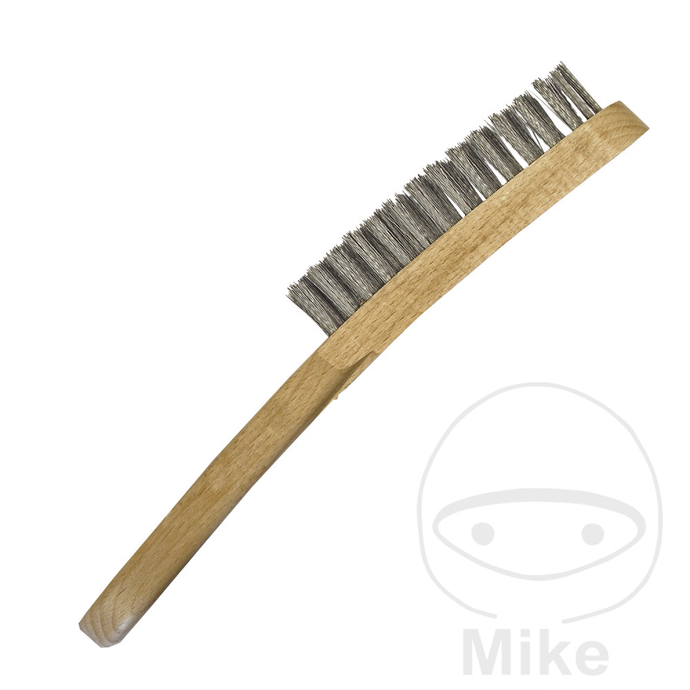 Brosse métallique inox 3 rangées ondulé pour ALU Norton - vue 2