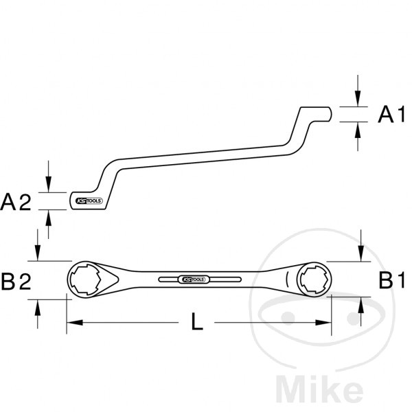 Clé à doubles anneaux spéciale KS Tools - vue 3
