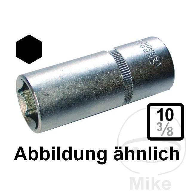 Jeu de douilles Condor Werkzeug 6 Kant 3/8 8-19 mm longueur 64 mm - vue 2