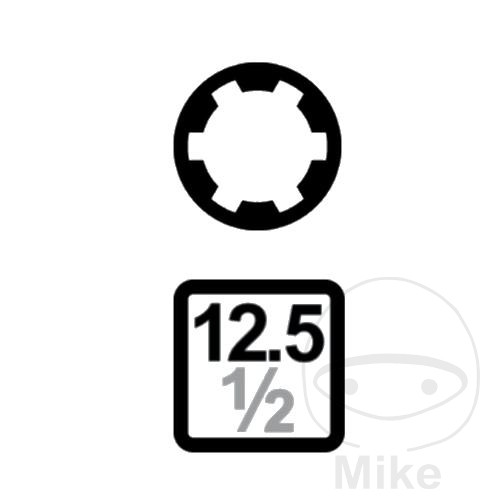 Jeu de douilles Condor Werkzeug Ribe 1/2 longueur 75 mm M5-M14 - vue 2