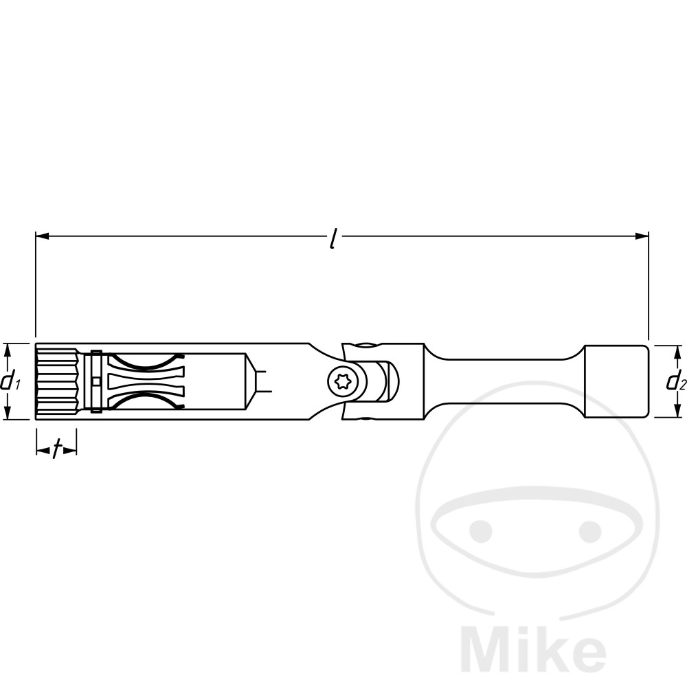 Douille Bougie Hazet Diamètre 16 5/8Z 3/8Z avec Rotule L270MM - vue 2