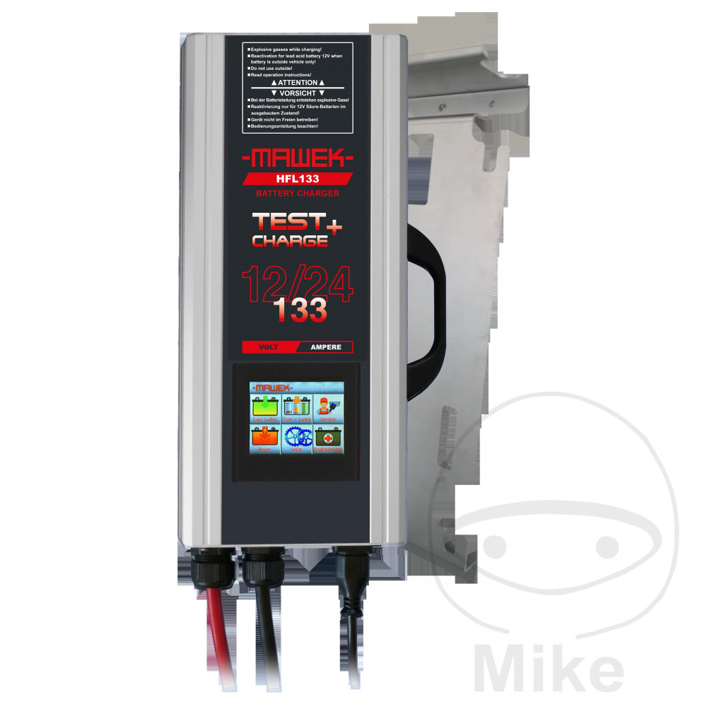 Chargeur de batterie MAWEK HFL133PLUS 12+24 V 125 A avec support et câble 5 m - vue 2