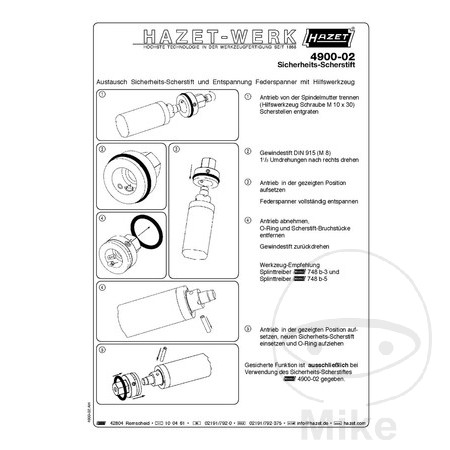 Hazet Pince de réparation pour tension de ressort 6170021 - vue 2