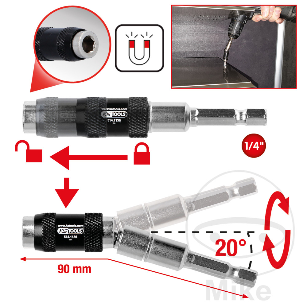Porte-embouts 1/4Z Système de changement rapide - vue 2